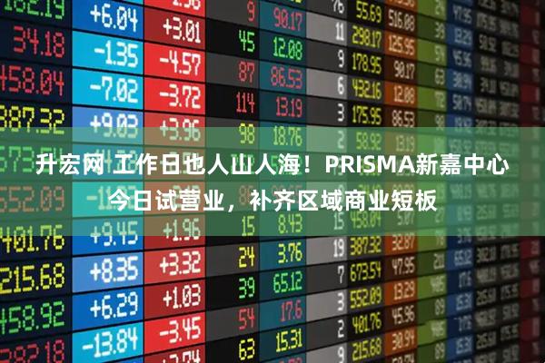 升宏网 工作日也人山人海！PRISMA新嘉中心今日试营业，补齐区域商业短板