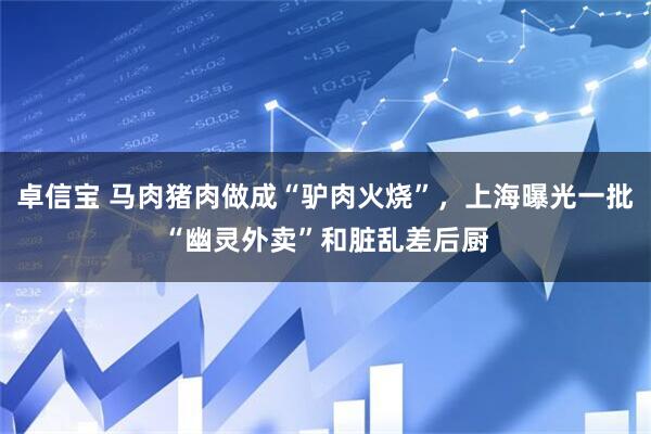 卓信宝 马肉猪肉做成“驴肉火烧”，上海曝光一批“幽灵外卖”和脏乱差后厨